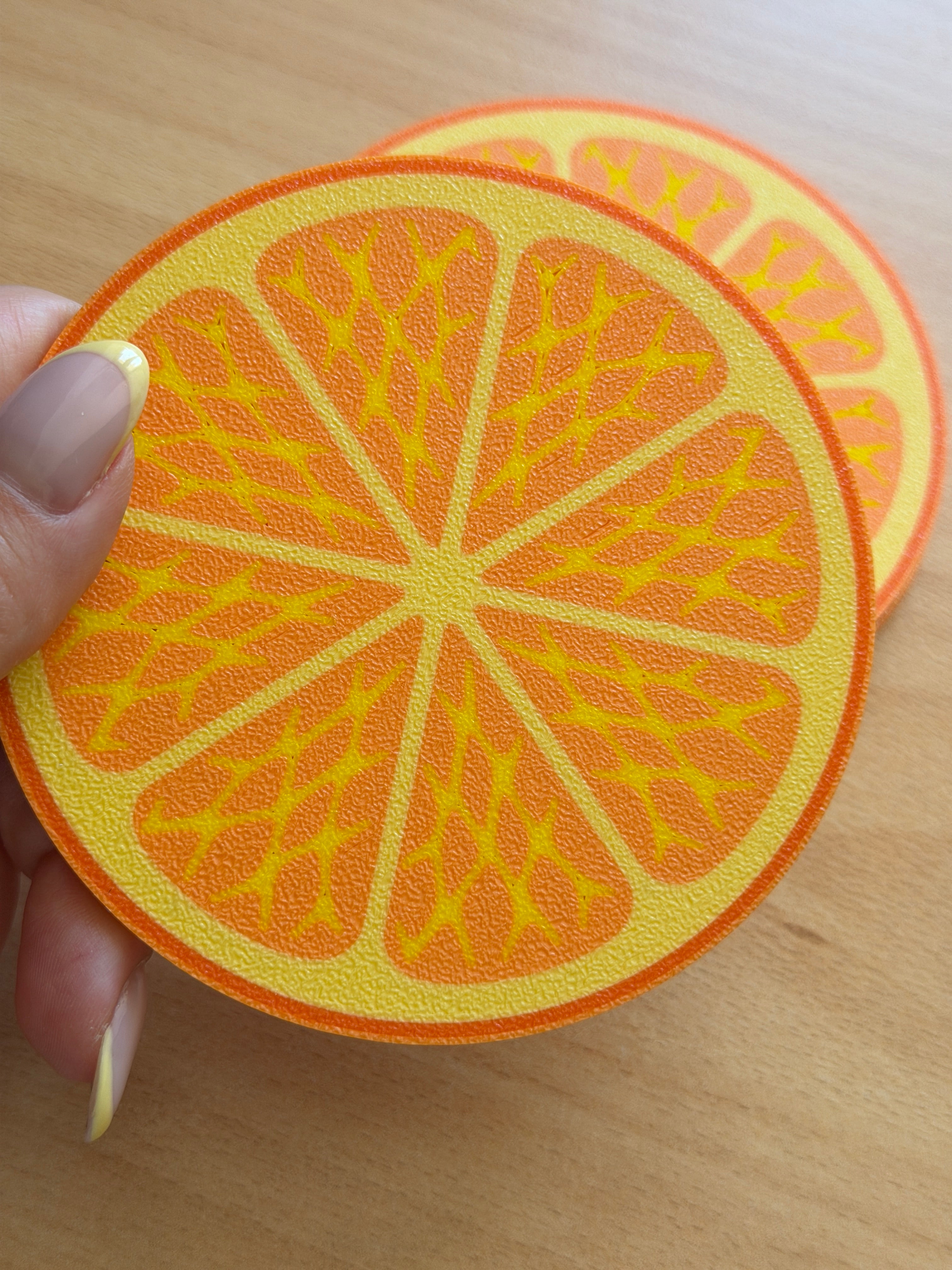 Set de 6 dessous de verre fruités - Orange