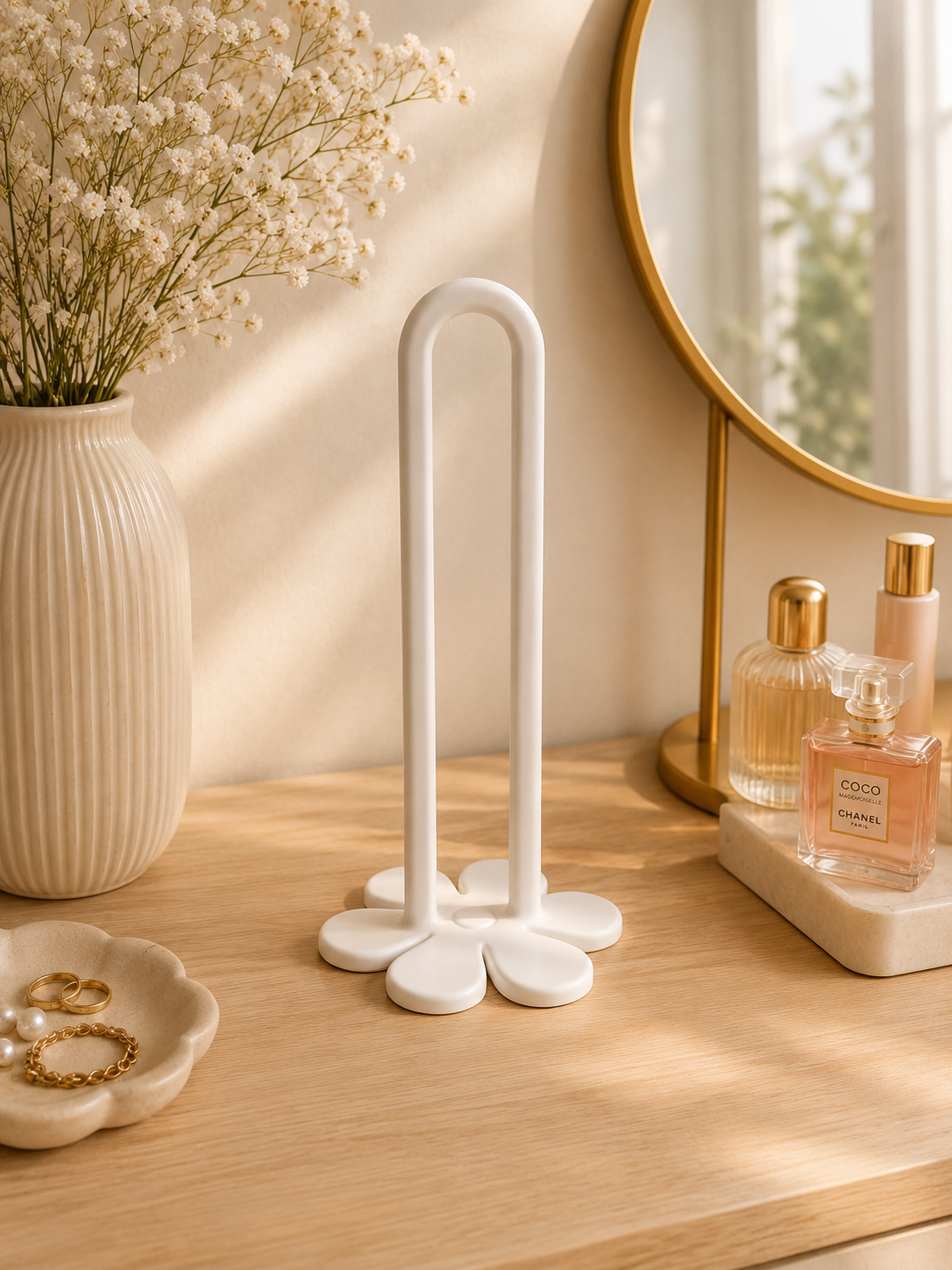 Rangement chouchous fleur